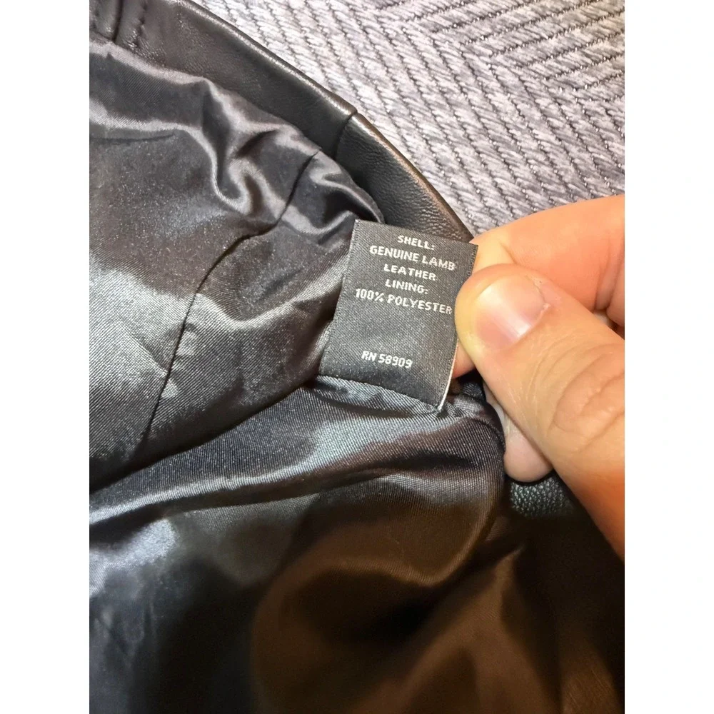 Preston & York Women's Black Lambskin Leather Jacket XL